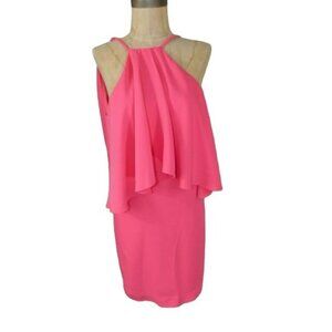 Trina Turk Size S Small Hot Pink Gladiator Style Lined Dress